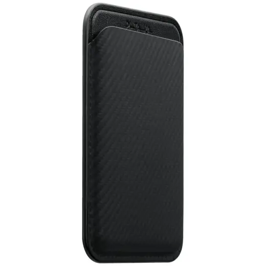 Magnetic wallet PITAKA Woven Wallet MagSafe for phone black grey Foto 2