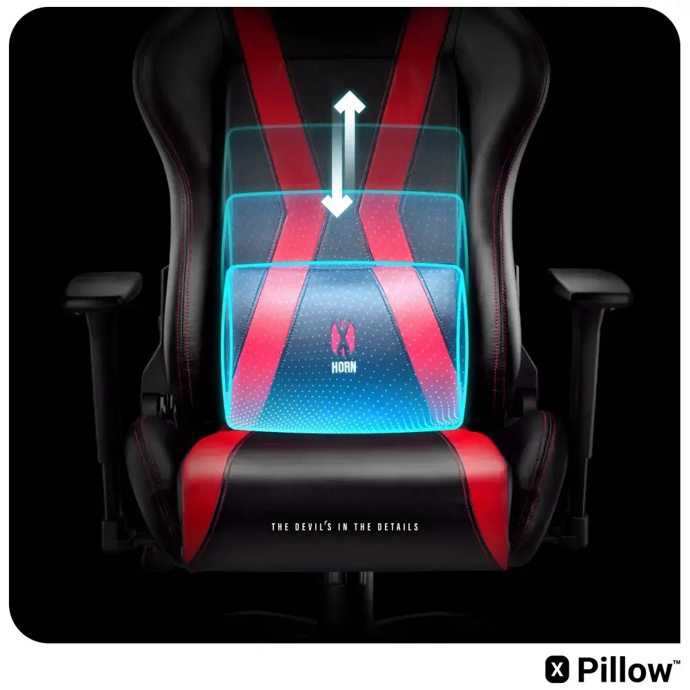 Gaming chair Diablo Chairs X-Horn 2.0 Normal Size black-red