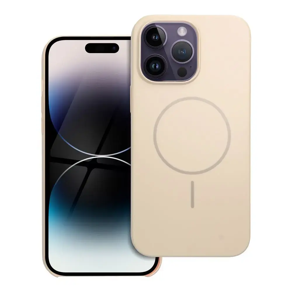Case for iPhone 14 PRO MAX Glossy Mag Cover compatible with MagSafe white