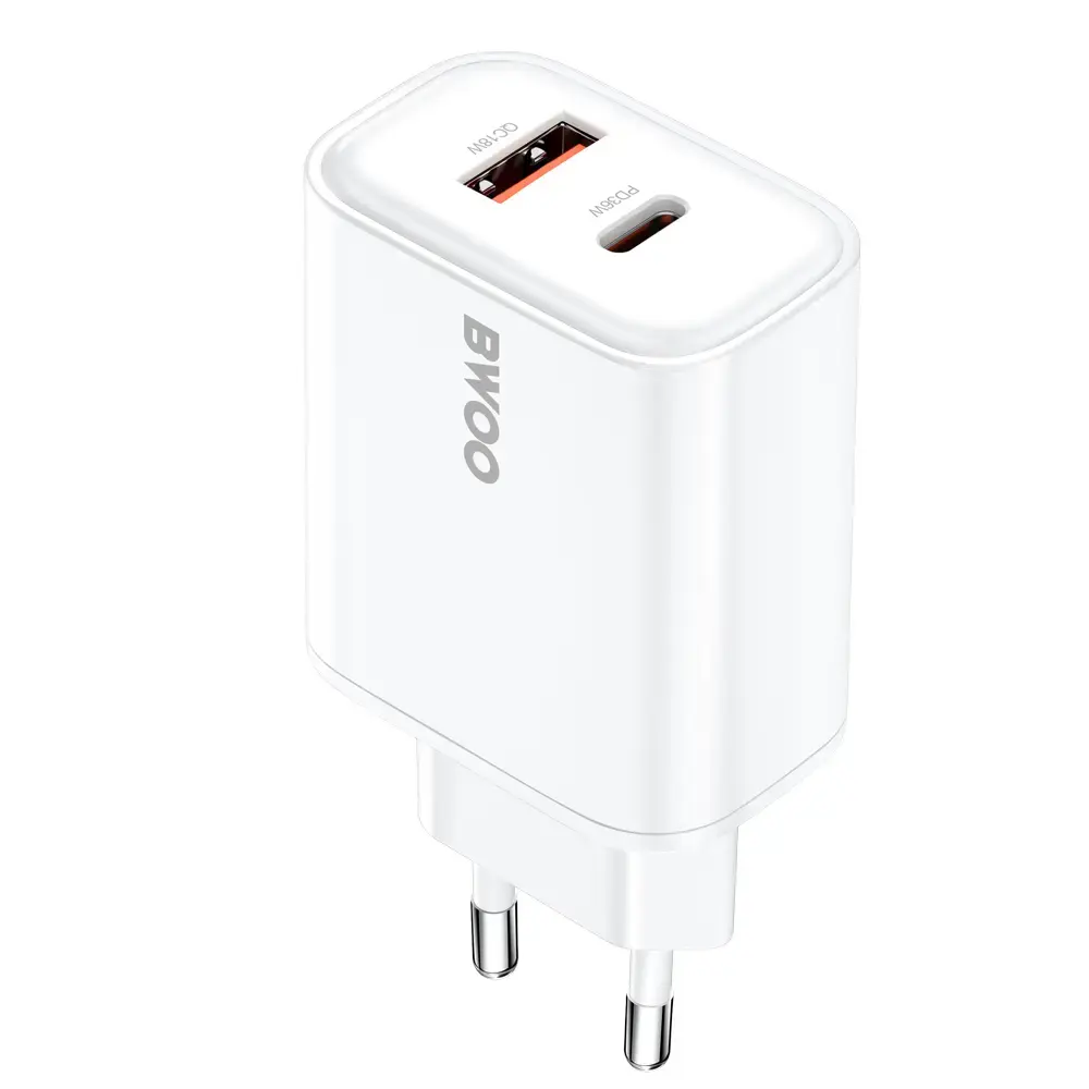 Зарядное устройство BWOO CDA207 | 36W | PD, PPS | USB-A, USB-C | белое