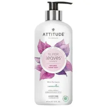 Attitude Přírodní mýdlo na ruce Super Leaves s detoxikačním účinkem - čajové listy 473 ml