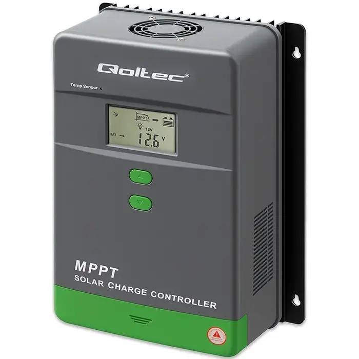 Qoltec Solar Charge Controller MPPT with Temperature Sensor 50A | 12V / 24V | LCD | Bluetooth | APP | GEL | LiFePO4
