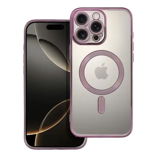 Electro Mag telefono dėklas su MagSafe palaikymu iPhone 16 Pro Max violetinis