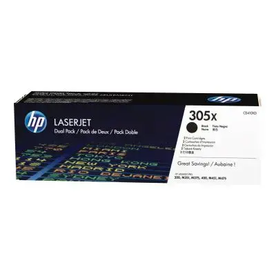 HP (CE410XD) No 305X HP305X HP 305X Dual Pack Black Schwarz Cartridge (CE410XD)