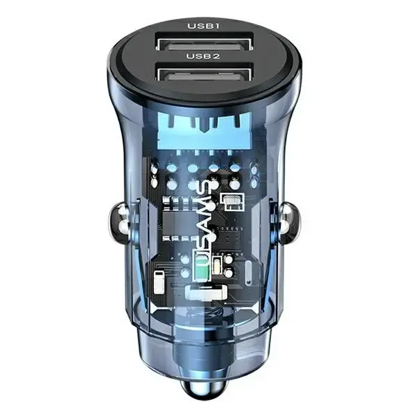 USAMS C31 CC162CC02 automašīnas lādētājs | 15W | QC | USB-A | zils