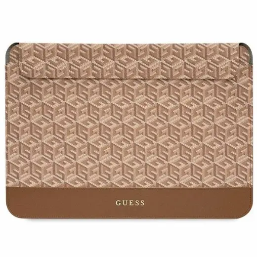 Guess Sleeve GUCS14HGCFSEW 14" brązowy|brown GCube Stripes