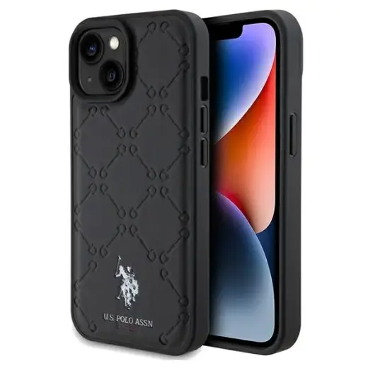 US Polo USHCP15SPYOK iPhone 15 | 14 | 13 6.1" czarny|black Yoke Pattern