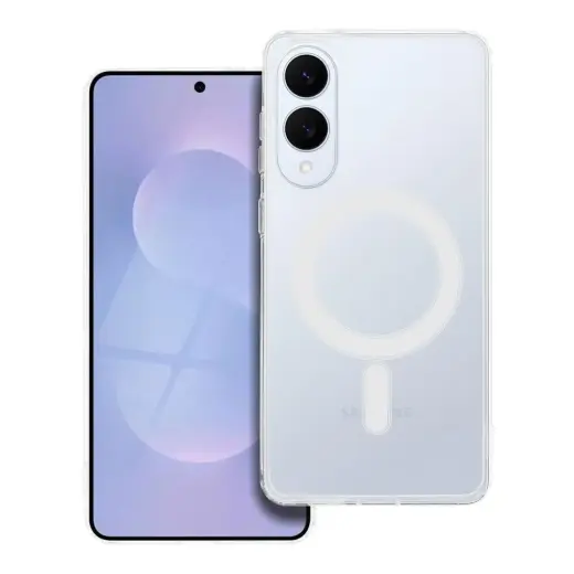Case for Samsung S25 EDGE Clear Mag Cover compatible with MagSafe transparent
