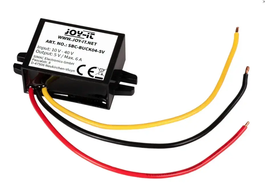 Joy-iT Step Down Voltage Converter (DC) input 10-40V (DC) - output 5V (DC) max 60W IP64