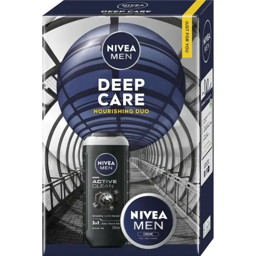 NIVEA, Set Regalo Bellezza, Box Cream Duo Geschenkset Für Herren (Set per La Cura Del Corpo)