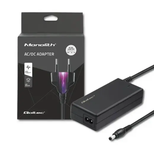 Qoltec Desktop power supply 72W | 12V | 6A | 5.5*2.1 +power cable