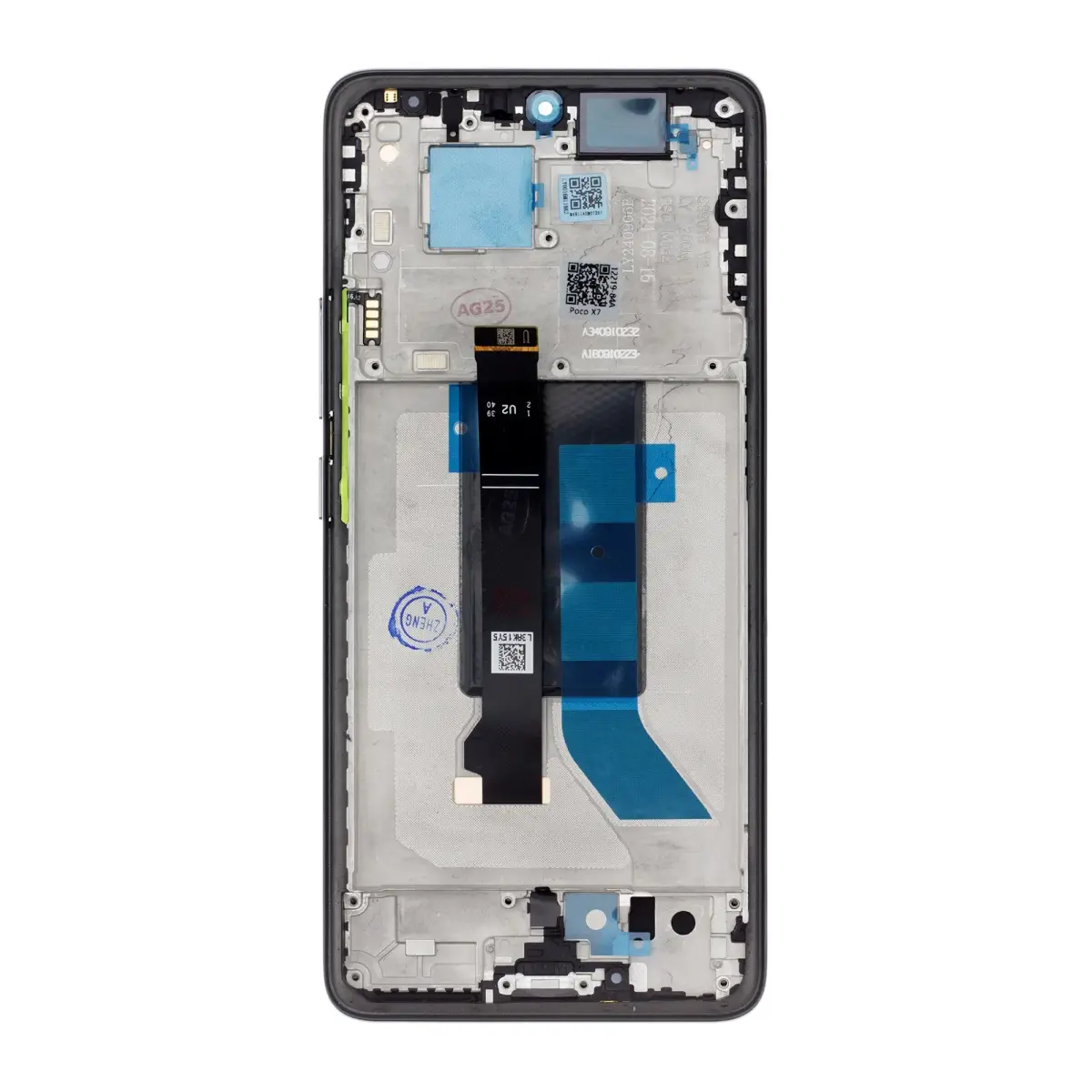 LCD Display + Touch Unit + Front Cover for Poco X7 5G Black