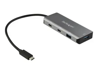 StarTech.com 4 Port USB C Hub w| 2x USB A & 2x USB C, SuperSpeed 10Gbps USB Type-C 3.1|3.2 Gen 2 Hub, USB Bus Powered, Portable USB-C to USB Adapter Hub, Aluminum, 9.8" (25cm) Cable - Windows|macOS|Linux - hub - 4 ports