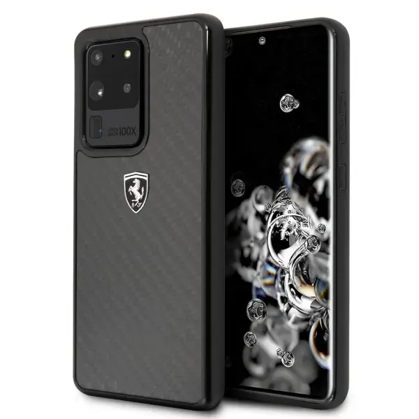 Ferrari Hardcase FEHCAHCS69BK S20 Ultra G988 black|czarny Carbon Heritage