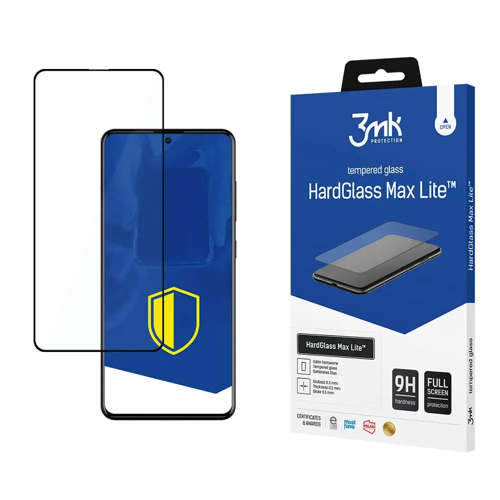 3mk HardGlass Max Lite™ karastatud klaas telefonile Samsung Galaxy A51 must