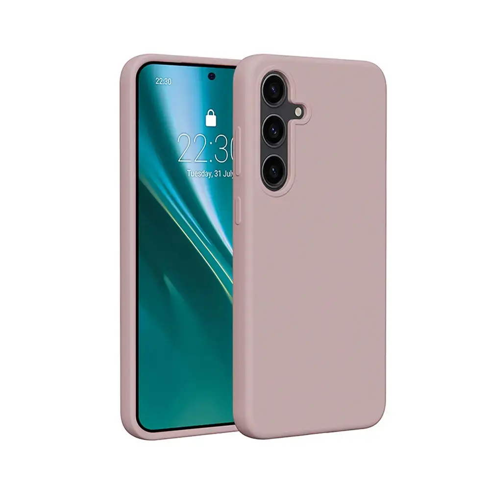 Etteri Silicone phone case for Samsung Galaxy S25 light pink