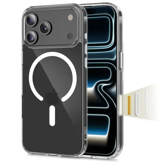 TECH-PROTECT Flexair Hybrid CC telefoni ümbris MagSafe toega iPhone 17 Pro läbipaistev