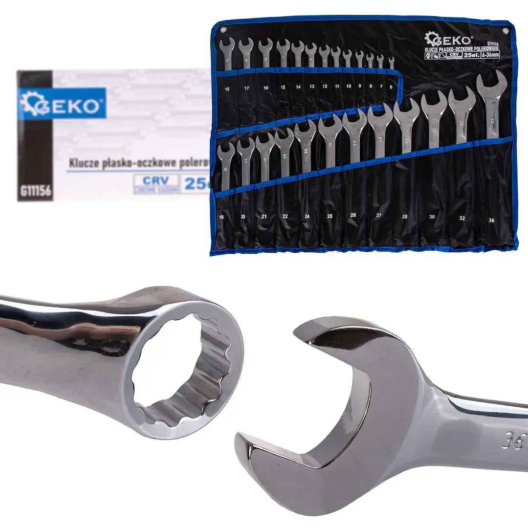 Combination Spanner Set, elliptical, 6-36mm, 25 pcs