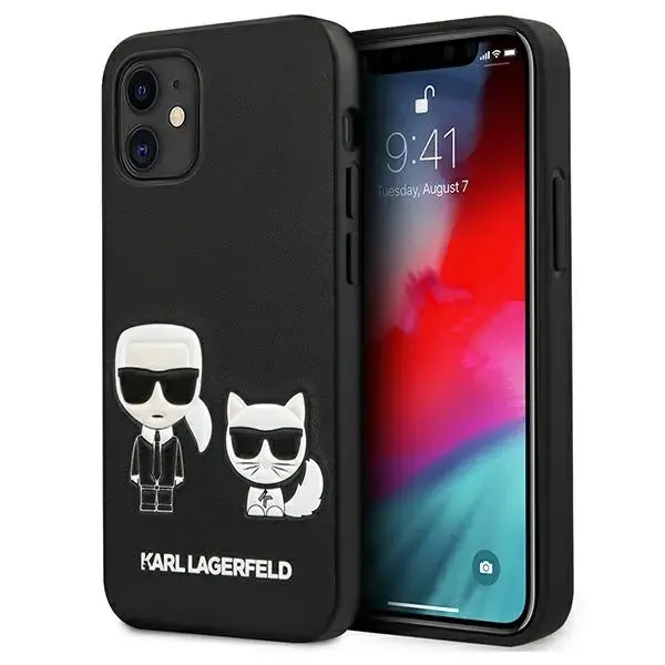 KLHCP12SPCUSKCBK Karl Lagerfeld PU Karl &Choupette Cover for iPhone 12 mini 5.4 Black