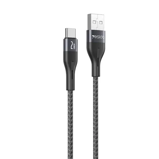 YESIDO CA121 andmeedastus- ja laadimiskaabel | USB-A kuni USB-C | 18W | 1m | must