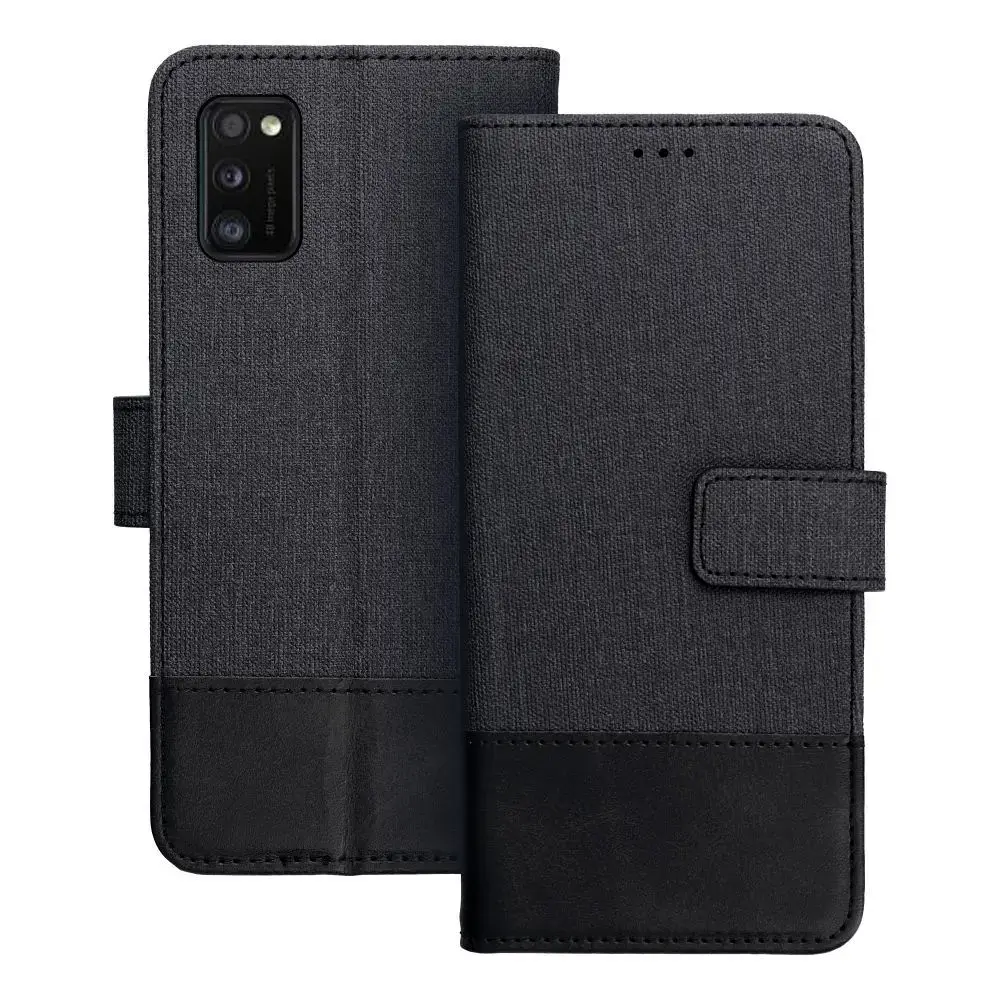 Gomma raamatutüüpi telefoni ümbris Samsung Galaxy A41 (A415) must