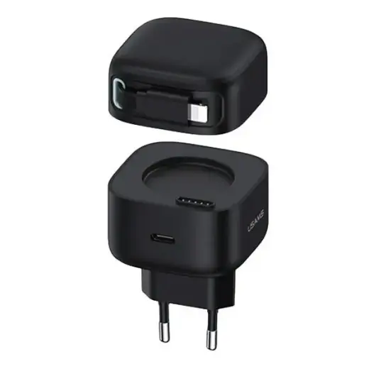USAMS XMF Series CC209TC01 tīkla lādētājs | 35W | PD, QC, GaN | USB-C | melns