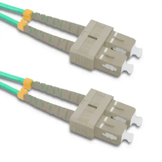 Qoltec Patchcord fiber optic SC/UPC - SC/UPC | Multimode | 50/125 | OM4 | Duplex | 1m