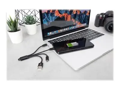 DIGITUS 3-in-1 lightning cable - lightning|USB|USB-C|Micro-USB - 15 cm