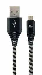 Gembird duomenų perdavimo ir įkrovimo laidas | USB-A į Micro USB | 1m | juodas, baltas