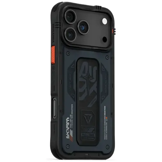 Etui Skinarma Aegis do iPhone 17 Pro Max  Magnetic Charging + Grip Stand granatowy