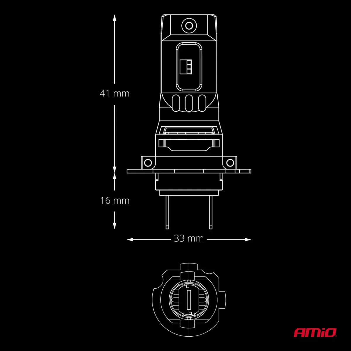 LED Headlights Serie F26 PRO LumiTec LIMITED +130% DUO FULL CANBUS H7 H18 12V 24V AMIO-04872