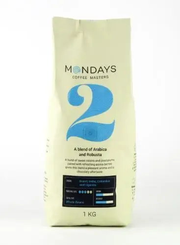 Kafijas pupiņas MONDAYS Nr.2, Arabica un Robusta, 1 kg