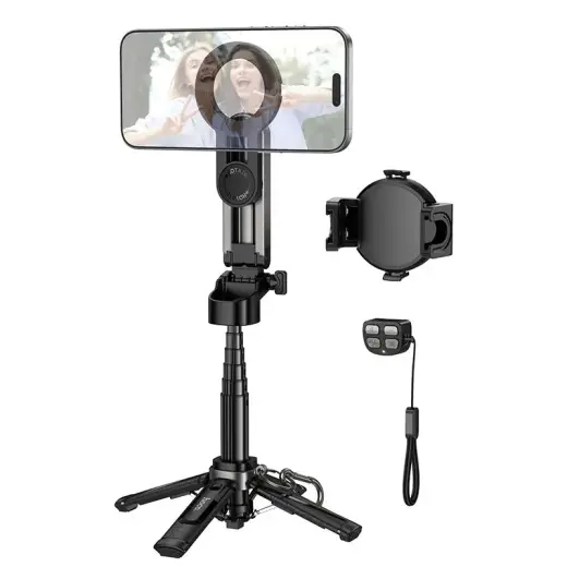 Live stand Hoco with magnetic and universal hilder with remote control K27 PRO czarny