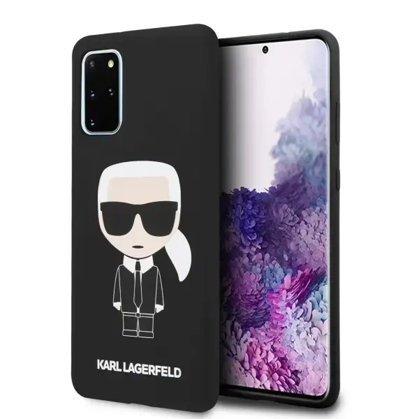 Karl Lagerfeld KLHCS67SLFKBK Silicone Cover For Samsung G985 Galaxy S20 Plus Black