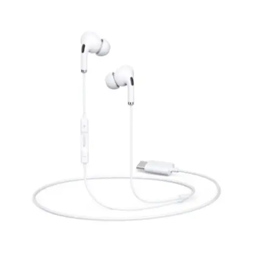 YESIDO IN-EAR HEADPHONE YH35 TYPE-C 120CM WHITE