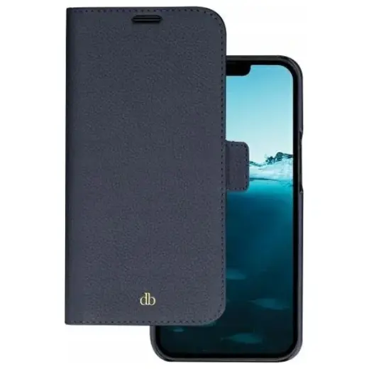 dbramante 1928 New York 2-in-1 book type phone case for iPhone 14 Pro blue