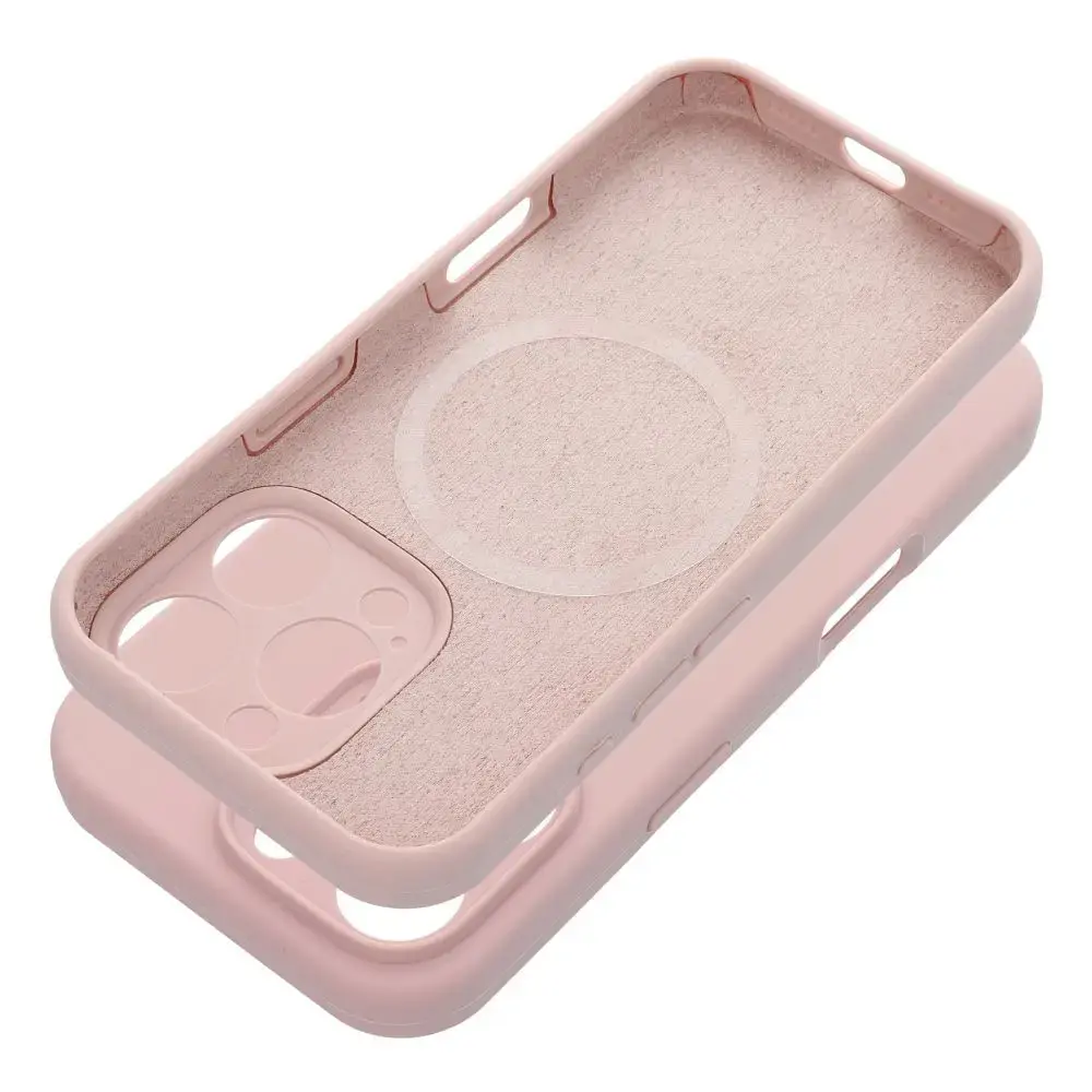 Case SILICONE 2mm for IPHONE 16 Plus compatible with MagSafe sand pink