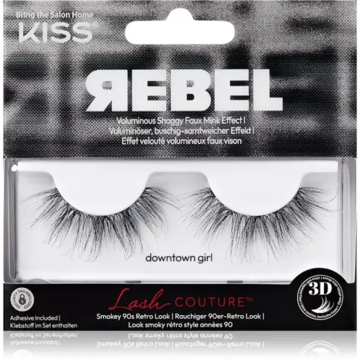 KISS Rebel False Eyelashes Downtown Girl 2 Pc