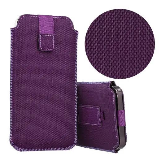 HIT Pouch Case (Size XXL) for Samsung S25 Ultra/S24 Ultra/M35/M23/A16 5G/Xiaomi Redmi 14C design 2 purple