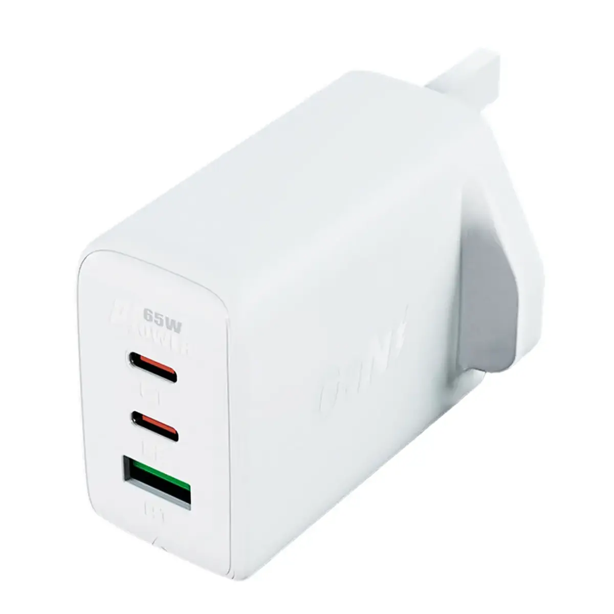 Acefast A44 travel charger | 65W | GaN, PD | USB-A, USB-C | white