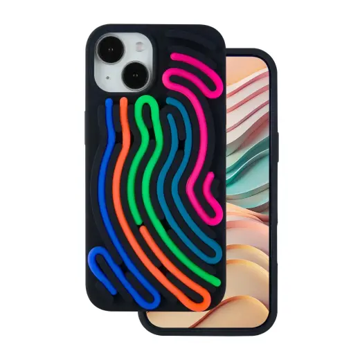 DIY Snake telefono dėklas iPhone 14 juodas
