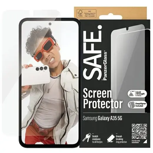 SAFE by PanzerGlass Sam A35 5G A356 Screen Protection Ultra-Wide Fit with Easy Aligner SAFE95686