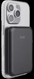Enerģijas krātuve Trust Magno Magnetic Wireless 5 000mAh Ārējais akumulators Melns