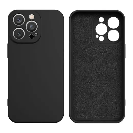 Silicone telefono dėklas Samsung Galaxy A15 4G (A155) juodas
