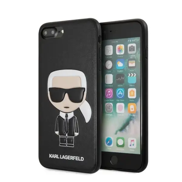 KLHCI8LIKPUBK Karl Lagerfeld Ikonik Cover for iPhone 7|8 Plus Black