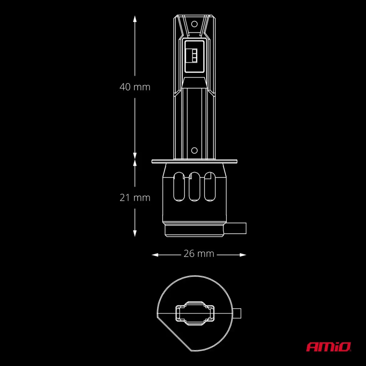 LED Headlights Series F26 PRO LumiTec LIMITED +130% DUO FULL CANBUS H1 12V 24V AMIO-04869