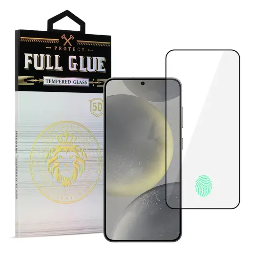 HARD Full Glue 5D aizsargstikls telefona ekrānam Galaxy S24 (saderīgs ar pirksta nospieduma sensoru)