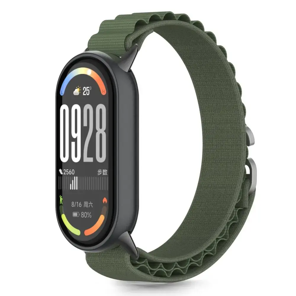 TECH-PROTECT NYLON PRO XIAOMI SMART BAND 8 | 9 | 10 | NFC ARMY GREEN
