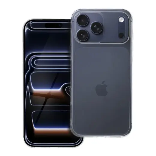 Clear 2 mm telefono dėklas iPhone 17 Pro Max skaidrus