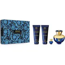 Versace Dylan Blue pour Femme Gift set EDP 100 ml, body lotion 100 ml, shower gel 100 ml and miniature EDP 5 ml